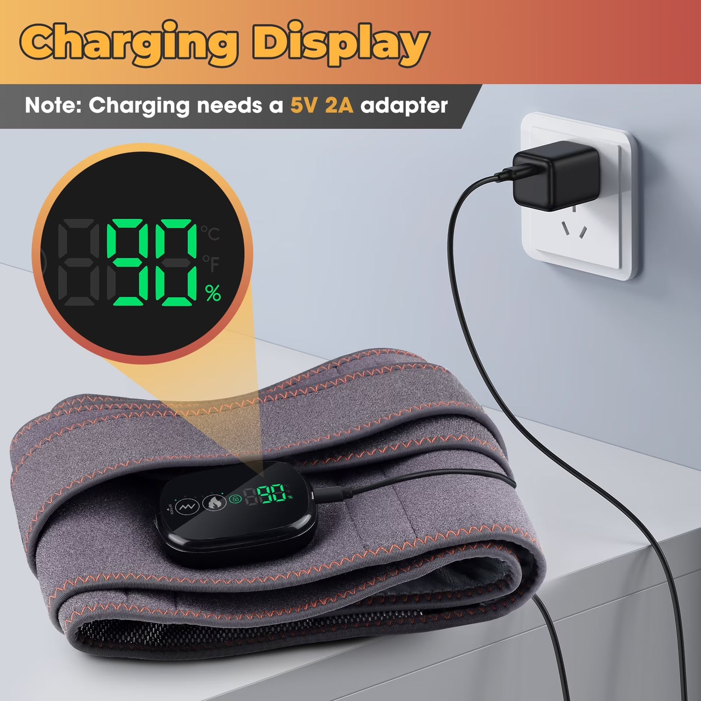 Flaremore Cordless Heating Pad with Massager