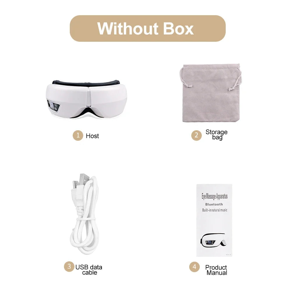 Smart Airbag Vibration Eye Massager with Heat Music