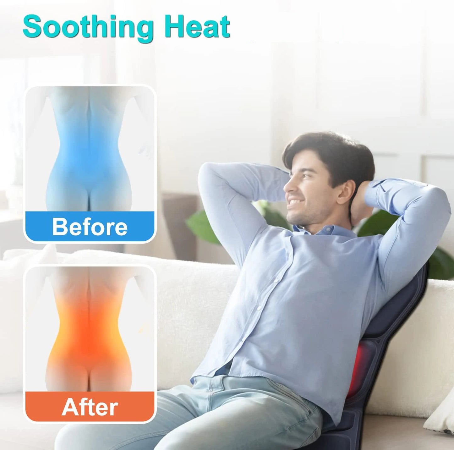 Snailax Full Body Massage Mat with Heat Portable
