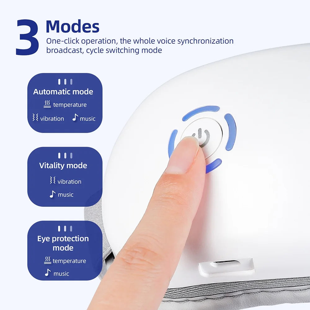 3D Vibration Eye Massager with Heating Airbag