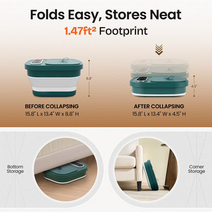 MaxKare Collapsible Foot Spa Bath with Heat Massage