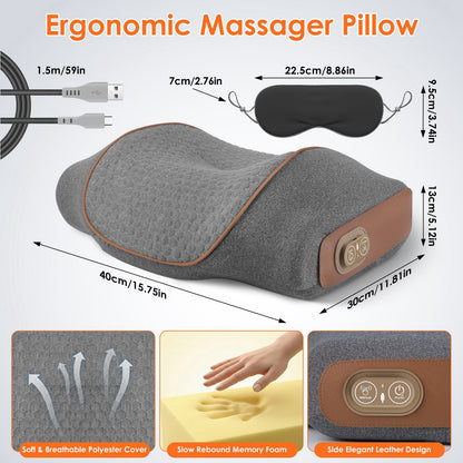 3-in-1 Neck Massager Pillow with Heat Compression
