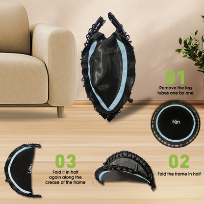 40 Inch Foldable Mini Trampoline Fitness Rebounder