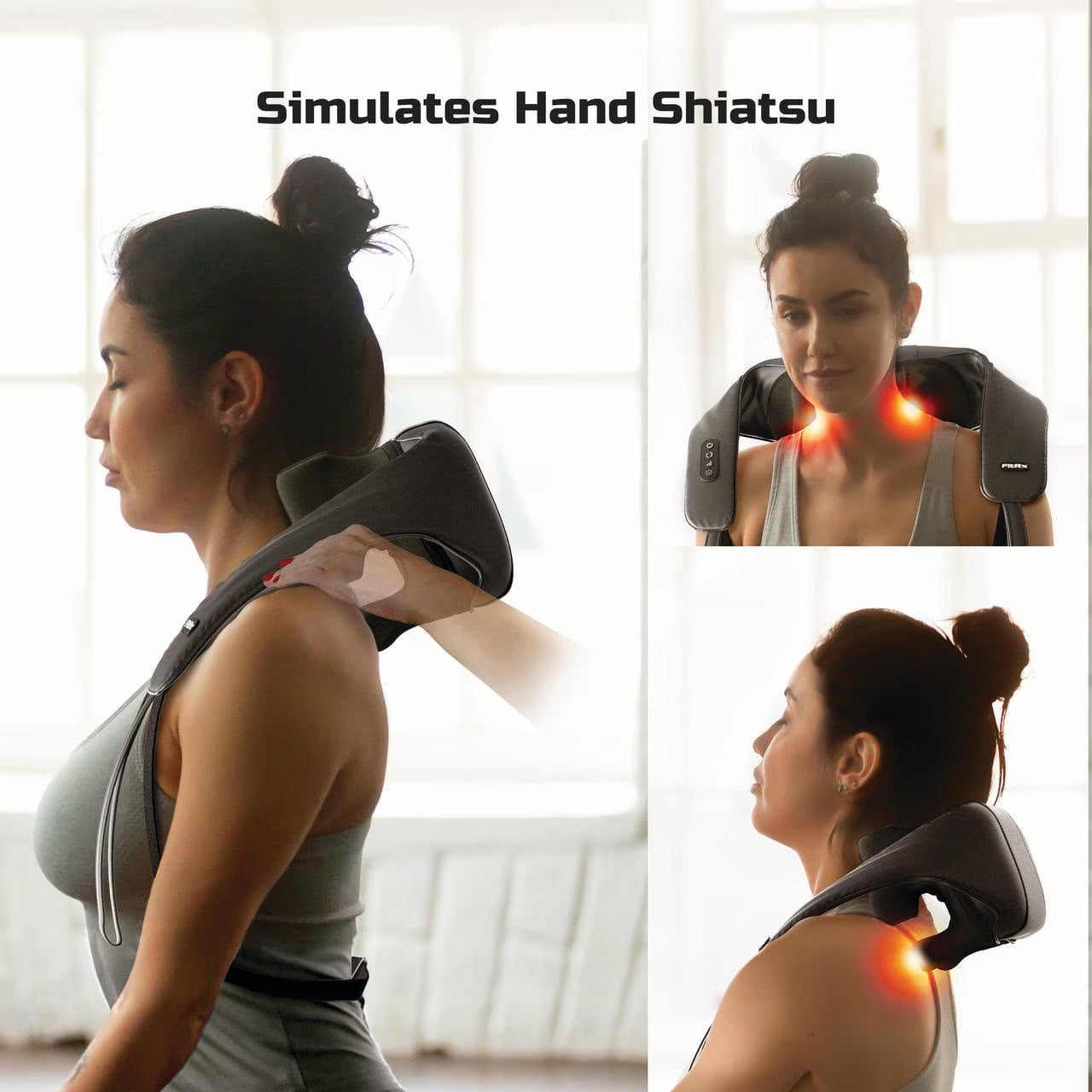 FitRx Shiatsu Pro Neck and Back Massager Heated