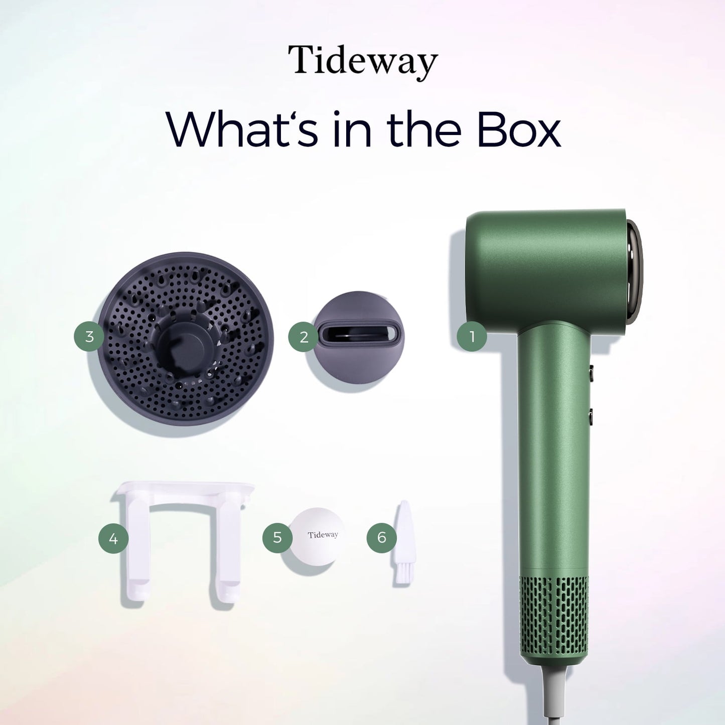 Tideway H11 Hair Dryer with Diffuser Black
