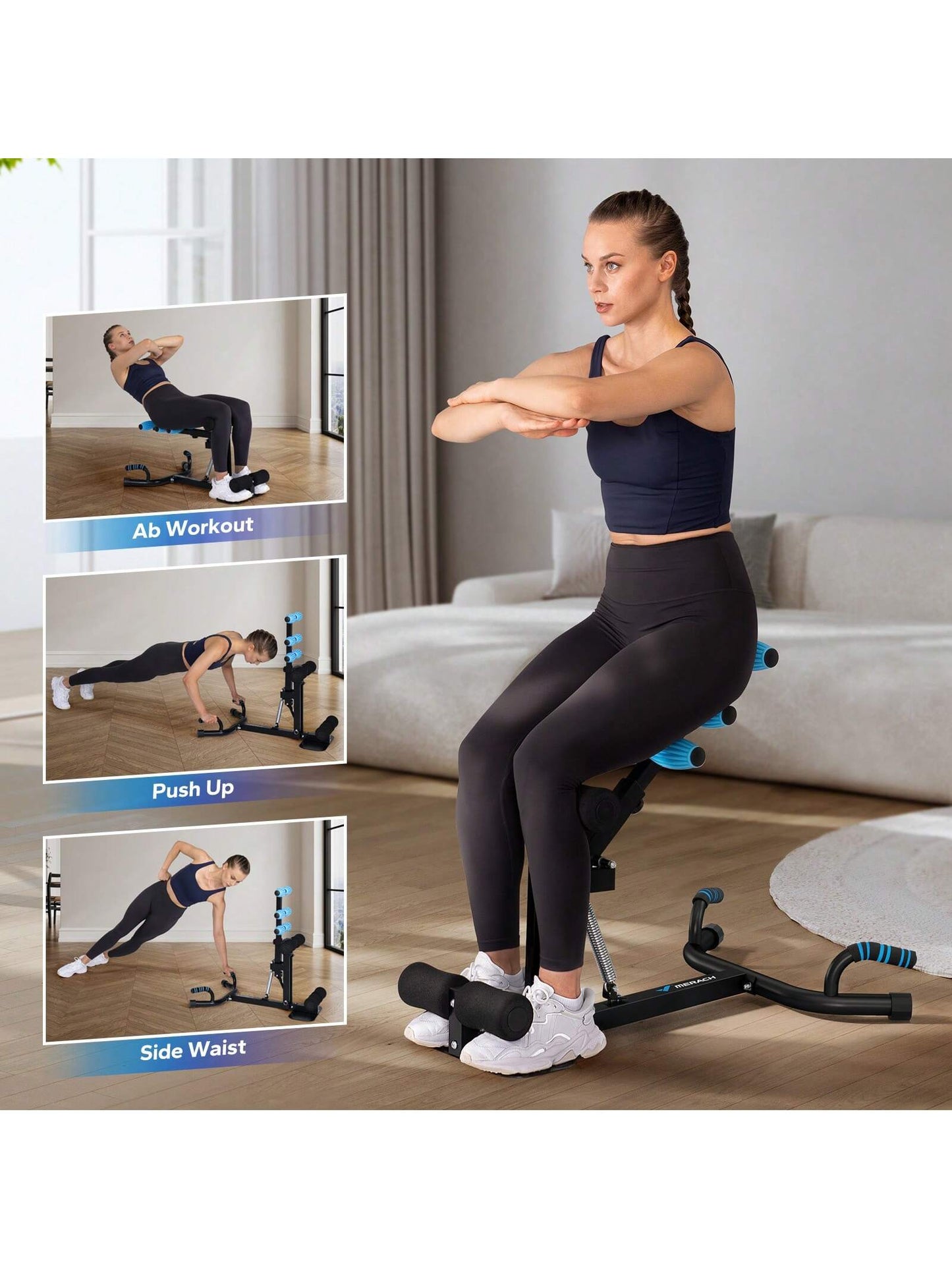MERACH Deep Squat Machine Adjustable Home Gym