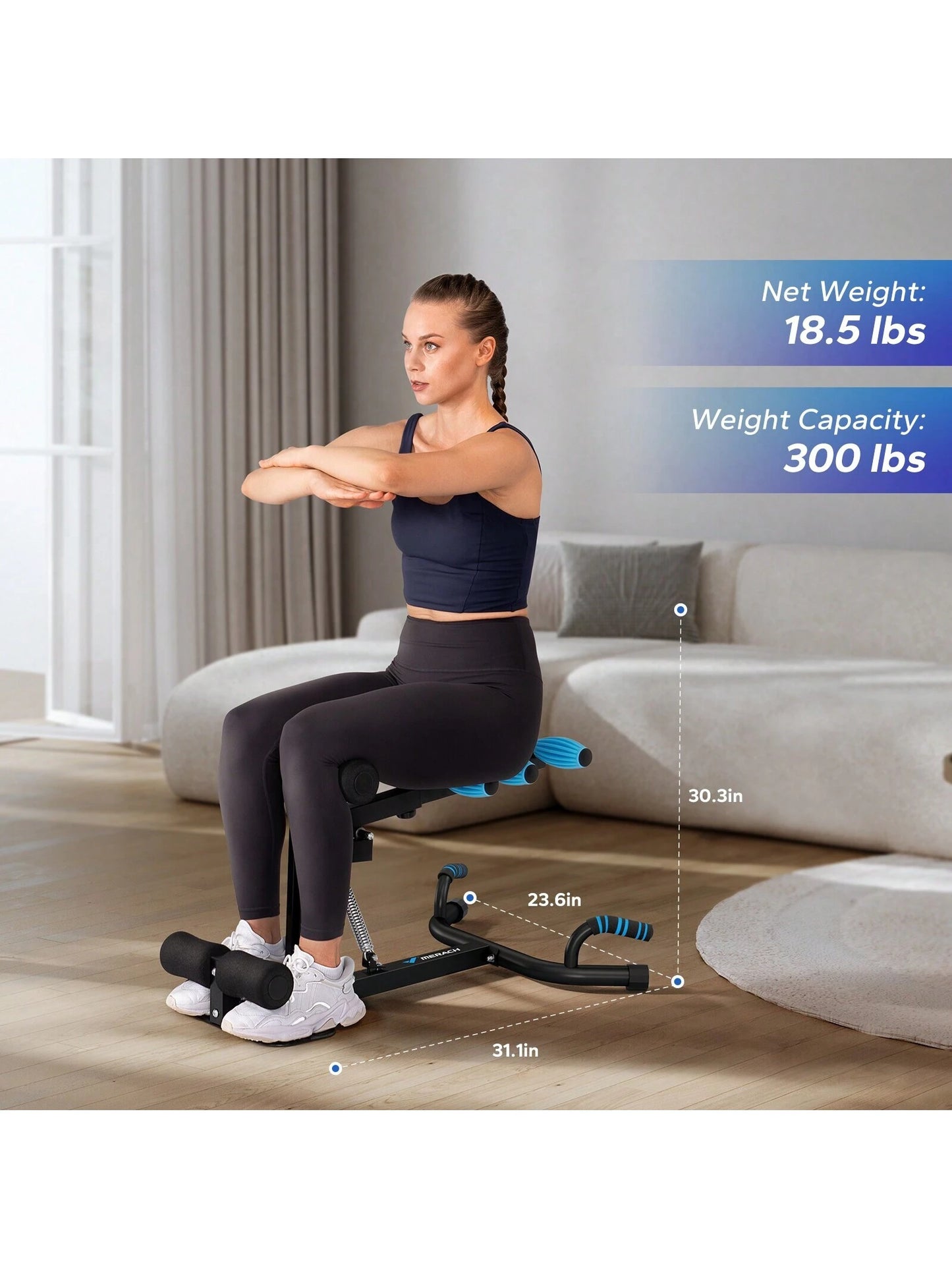 MERACH Deep Squat Machine Adjustable Home Gym