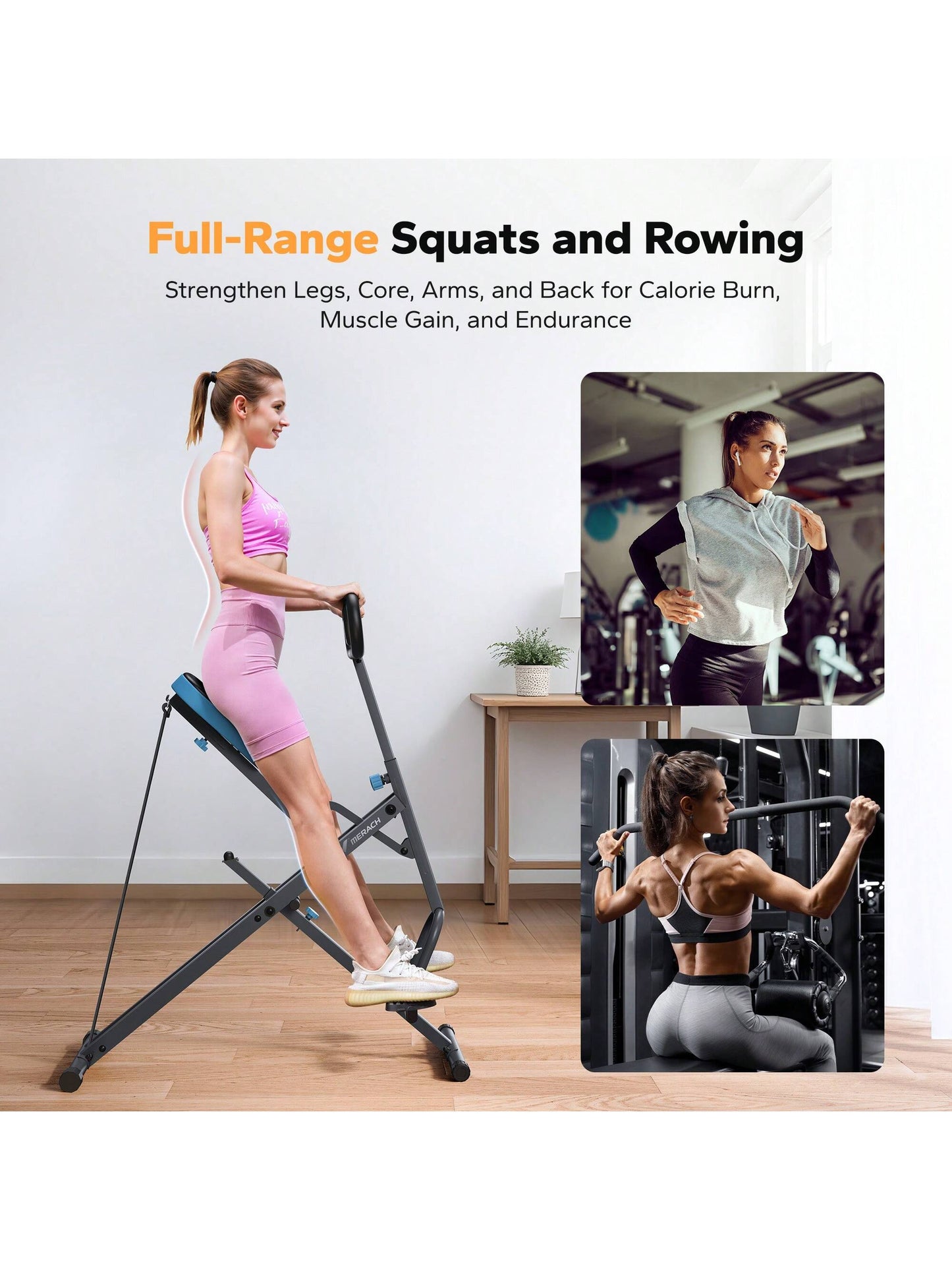 MERACH Squat Machine Foldable Home Workout Equipment