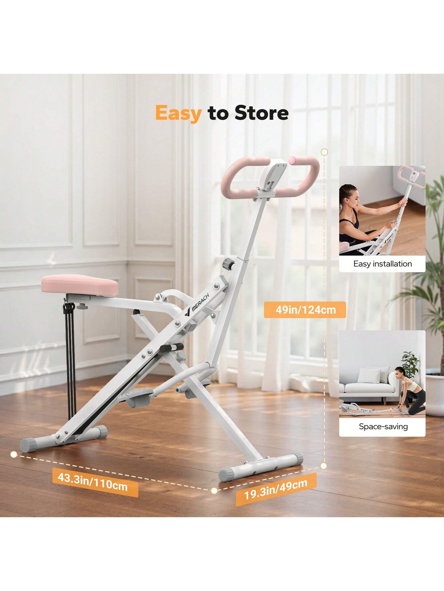 MERACH Squat Machine Foldable Home Workout Equipment