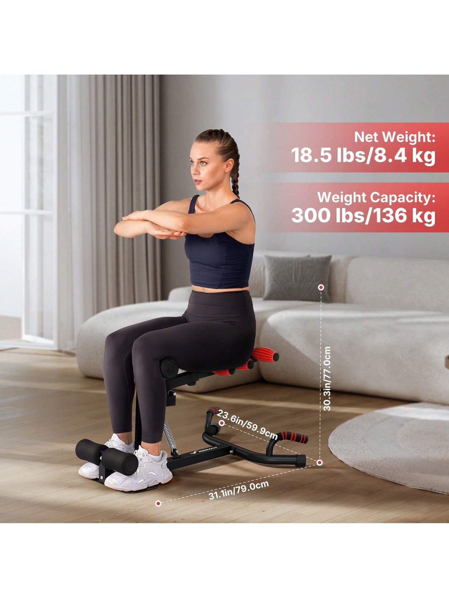 MERACH Deep Squat Machine Adjustable Home Gym