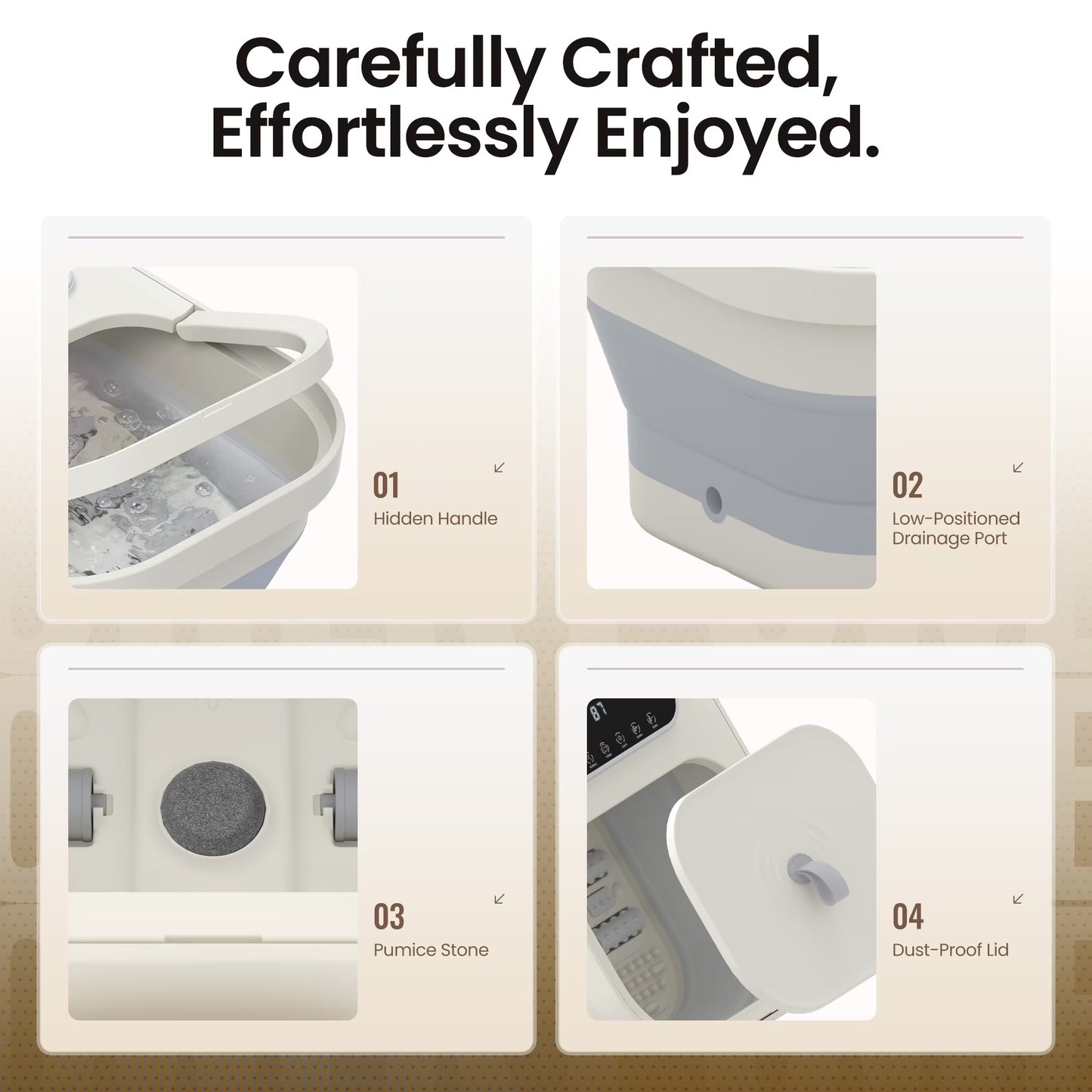 MaxKare Collapsible Foot Spa Bath with Heat Massage