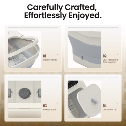 MaxKare Collapsible Foot Spa Bath with Heat Massage