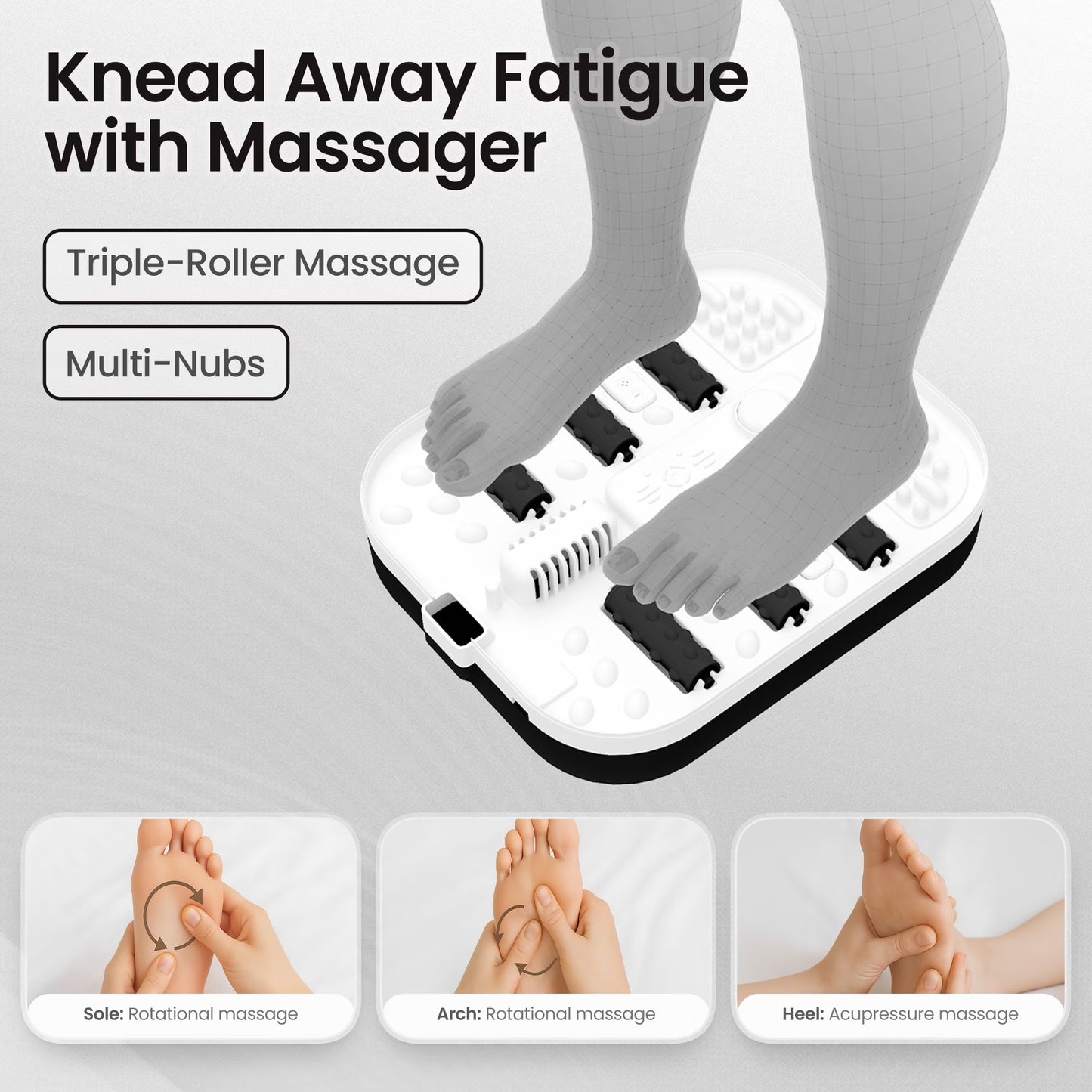 MaxKare Collapsible Foot Spa Massager with Heat Gray