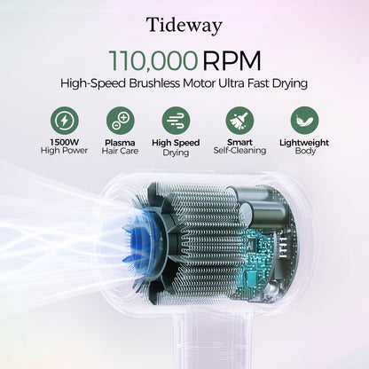 Tideway H11 Hair Dryer with Diffuser Black