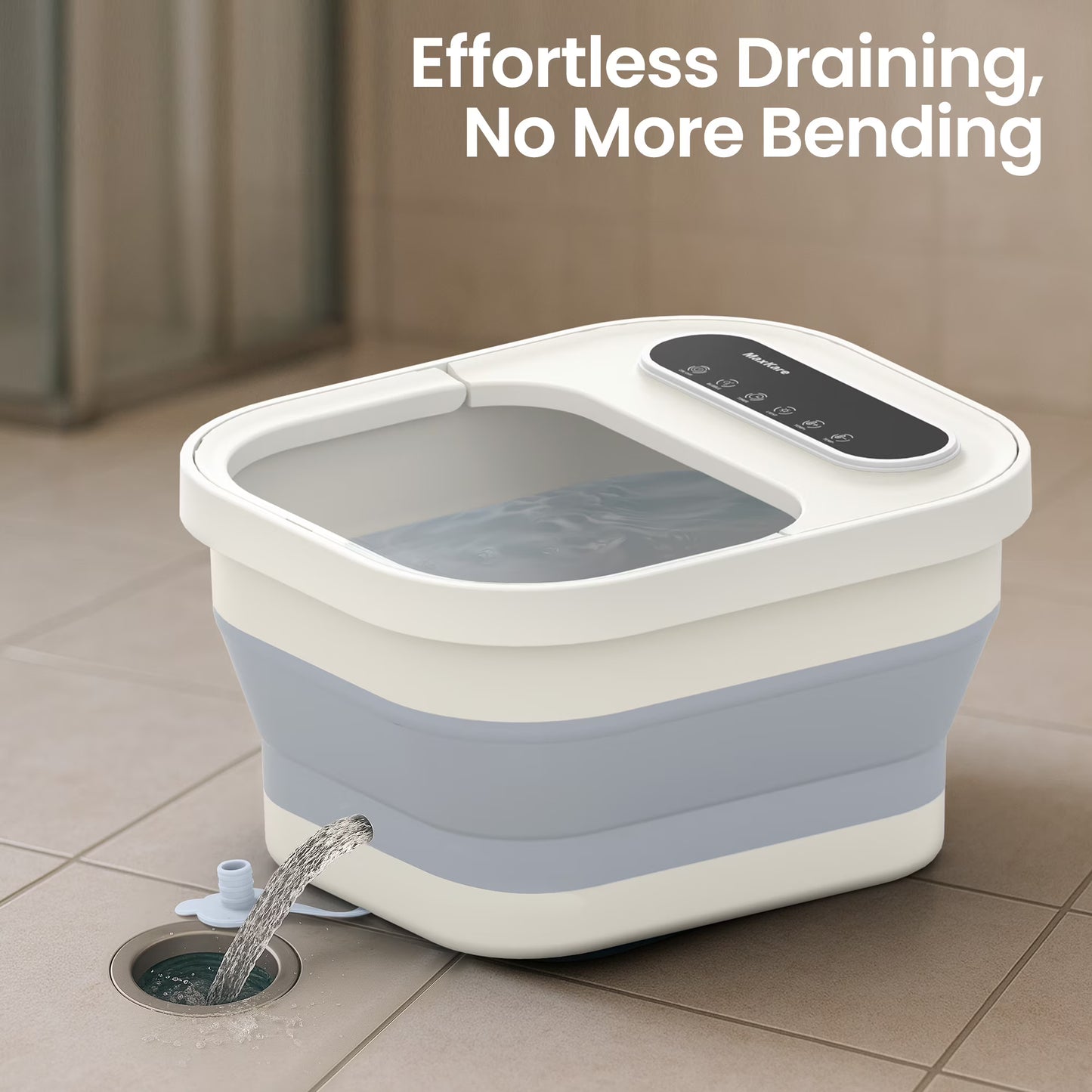 MaxKare Collapsible Foot Spa Bath with Heat Massage
