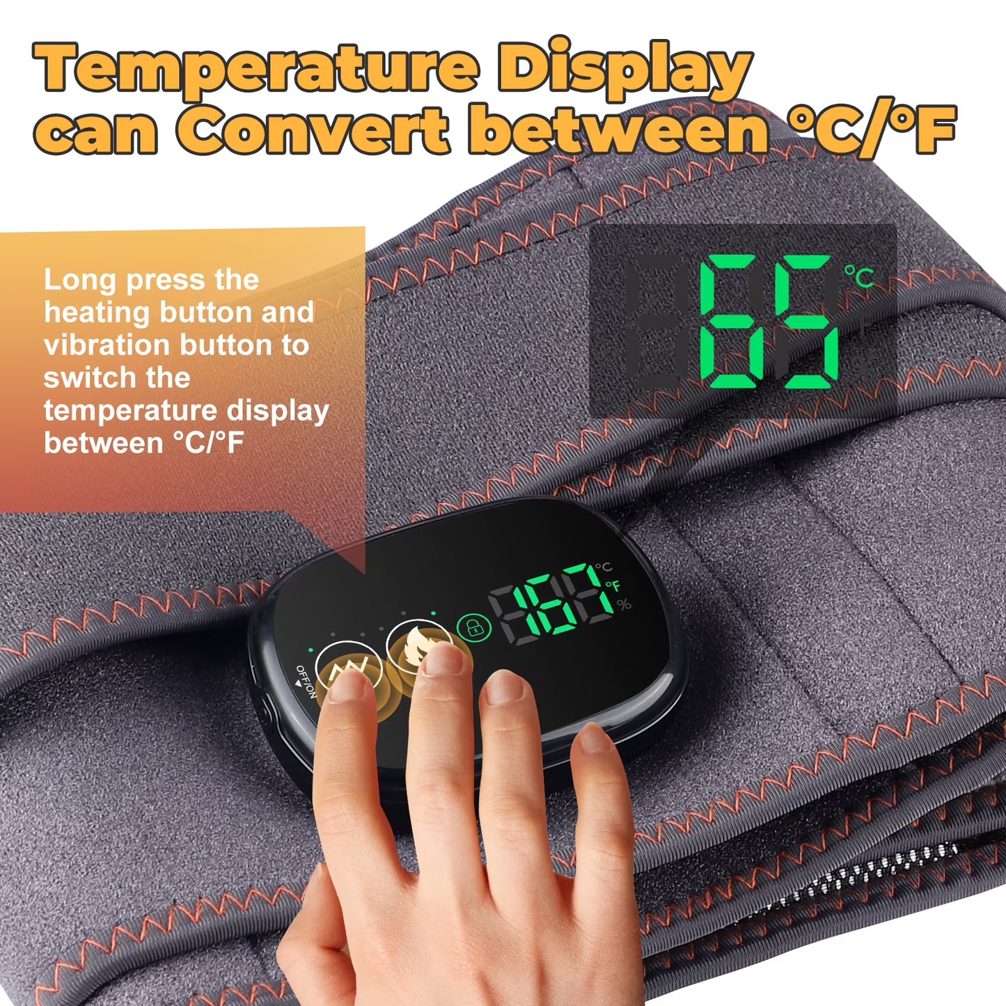 Flaremore Cordless Heating Pad with Massager