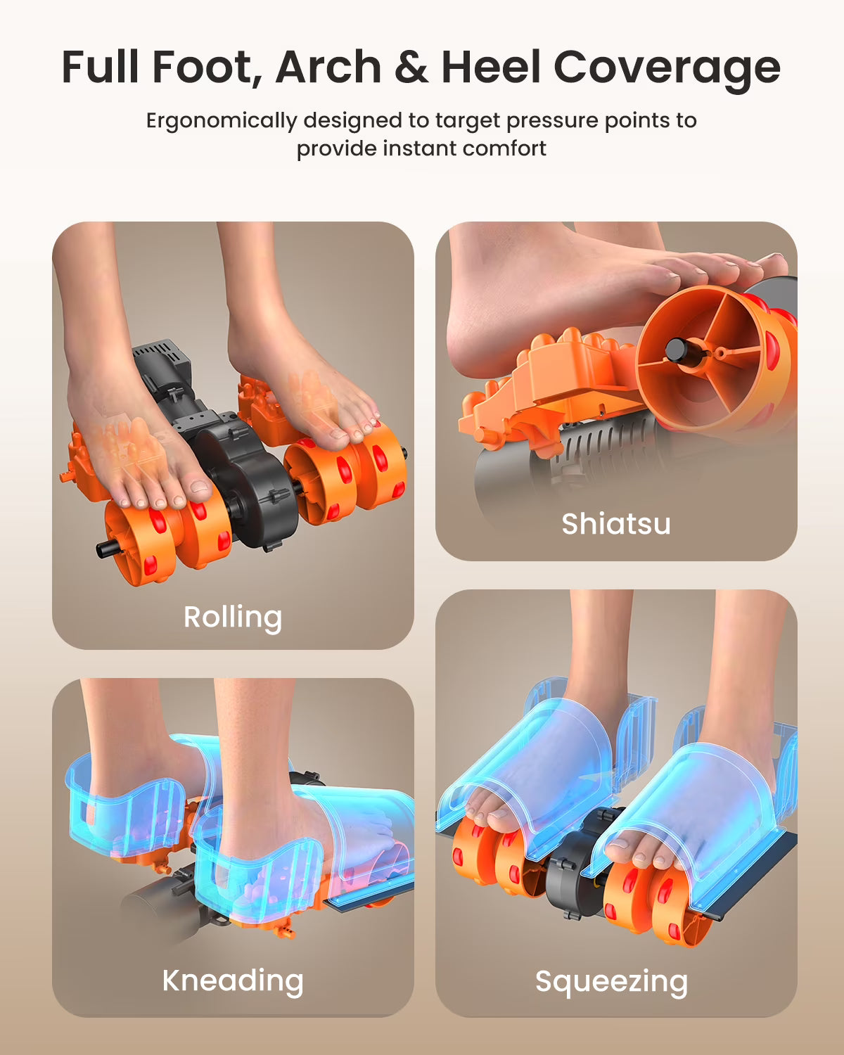 RENPHO Foot Massager Machine with Heat Shiatsu Massage