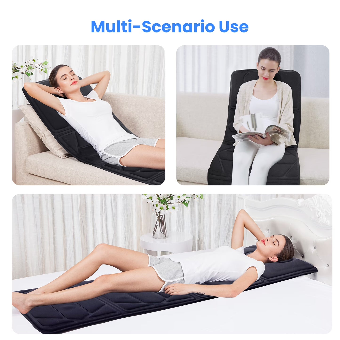 Snailax Full Body Massage Mat with Heat Portable