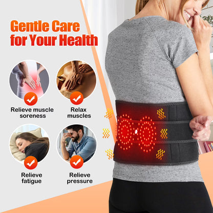 Cordless Heating Pad for Back Relief with Massager