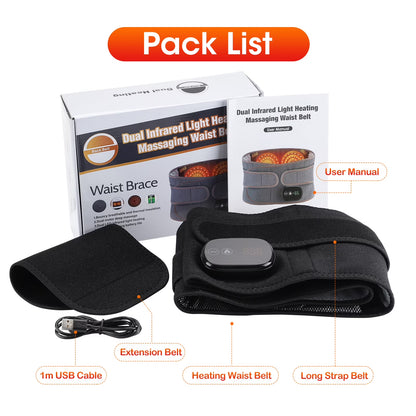 Cordless Heating Pad for Back Relief with Massager