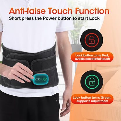 Cordless Heating Pad for Back Relief with Massager