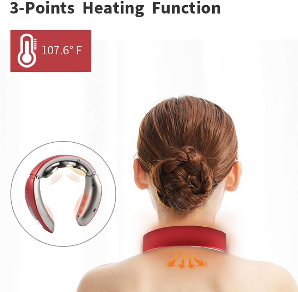 Portable Neck Massager with Heat 15 Level Massage