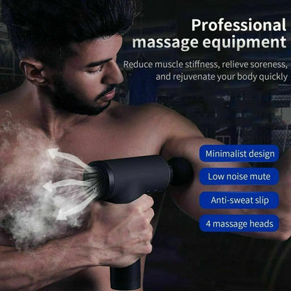Massage Gun Percussion Massager with 4 Heads