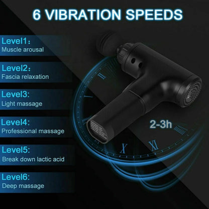 Massage Gun Percussion Massager with 4 Heads