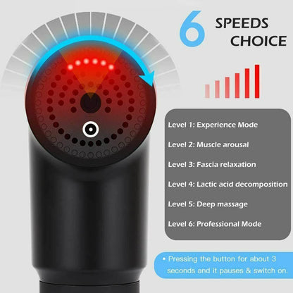 Massage Gun Percussion Massager with 4 Heads