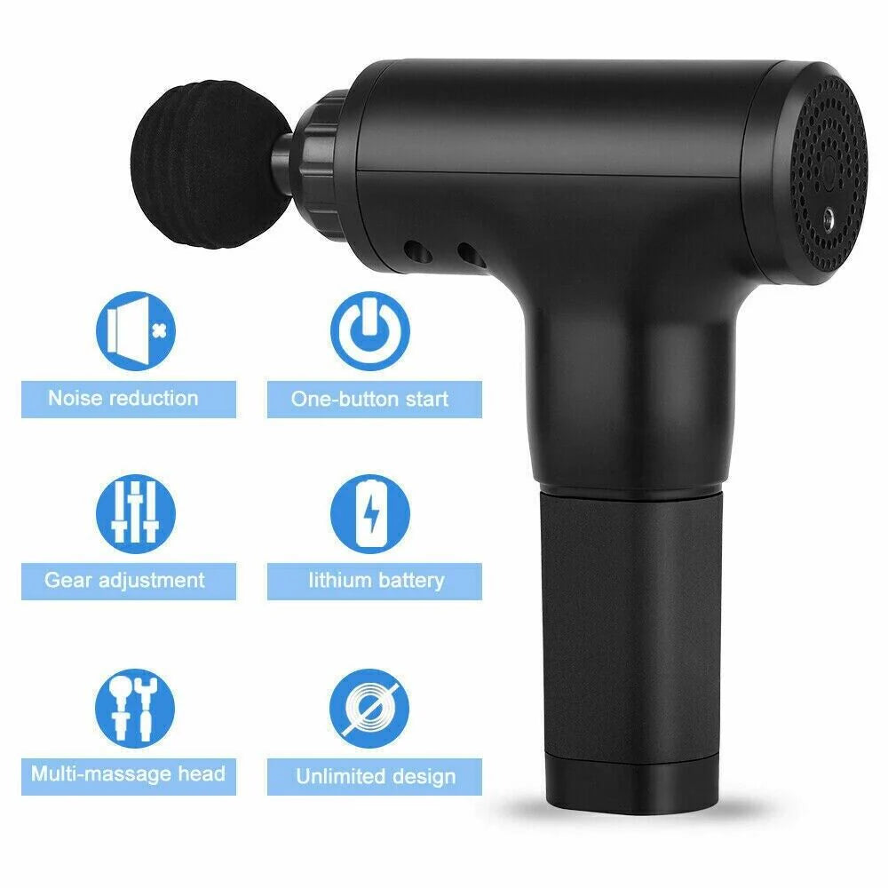 Massage Gun Percussion Massager with 4 Heads