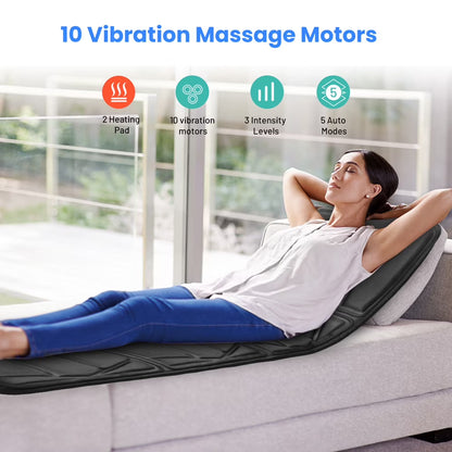 Snailax Full Body Massage Mat with Heat Portable