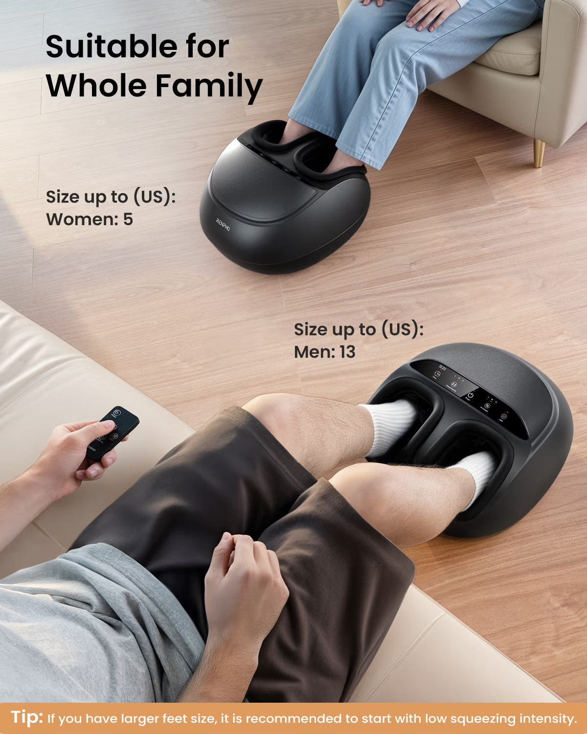 RENPHO Foot Massager Machine with Heat Shiatsu Massage