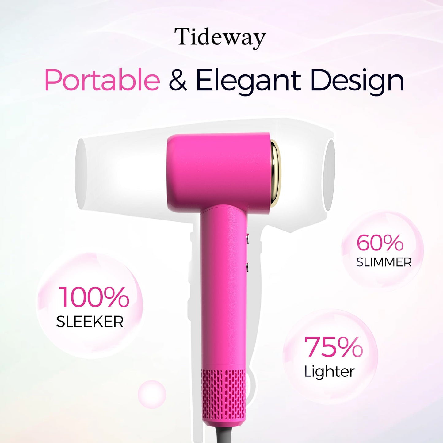 Tideway H11 Hair Dryer with Diffuser Black
