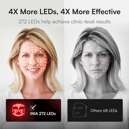 INIA Red Light Therapy Mask Wireless LED Face Mask