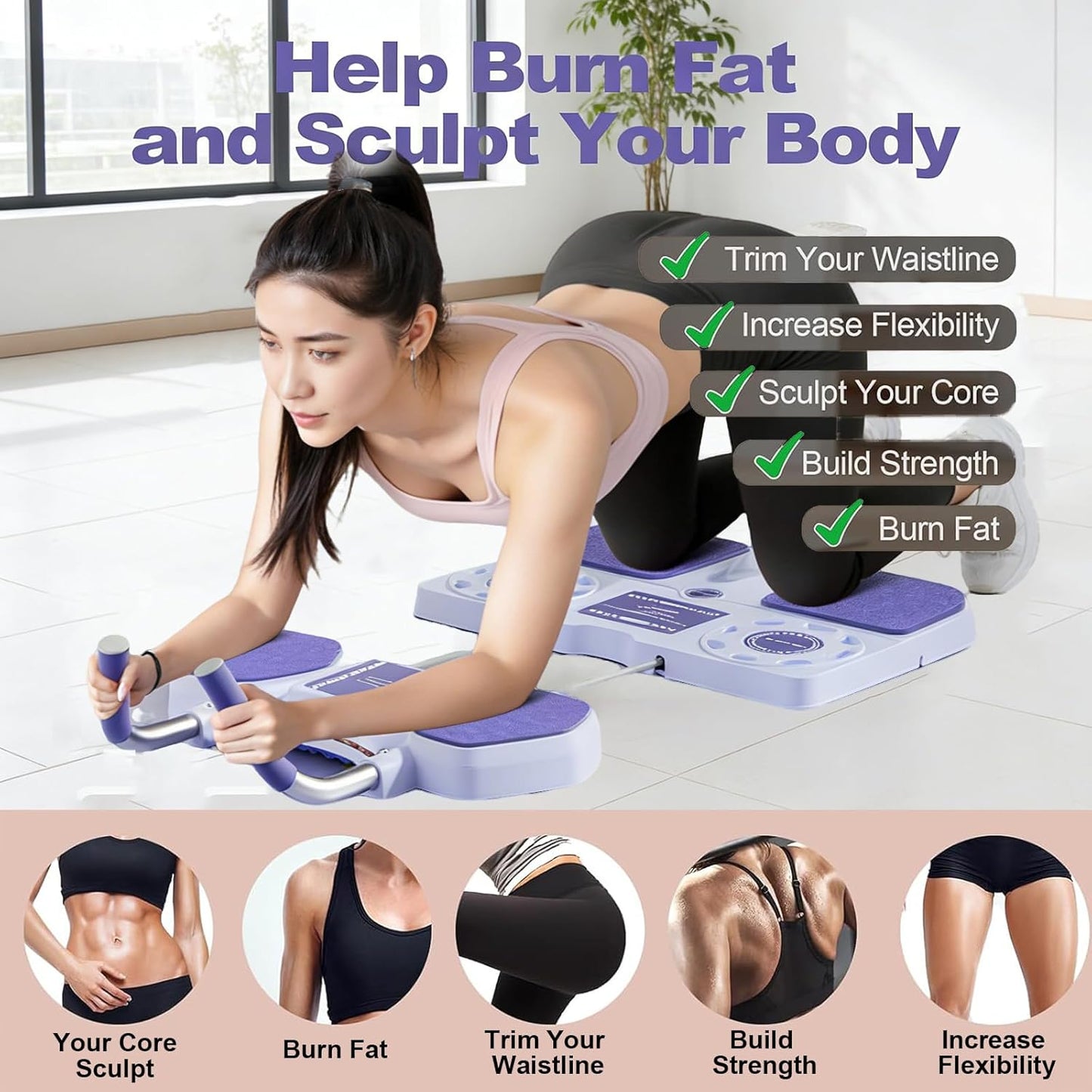 5 in 1 Pilates Board Portable Home Gym Kit
