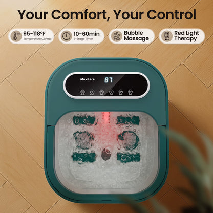 MaxKare Collapsible Foot Spa Bath with Heat Massage