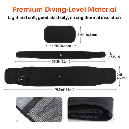 Cordless Heating Pad for Back Relief with Massager