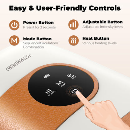 CINCOM Rechargeable Hand Massager with Heat