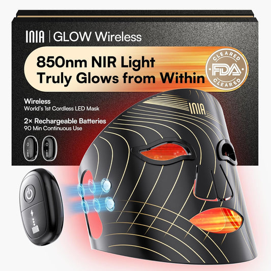 INIA Red Light Therapy Mask Wireless LED Face Mask