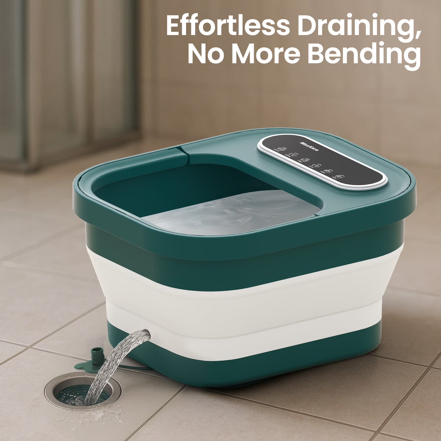 MaxKare Collapsible Foot Spa Bath with Heat Massage