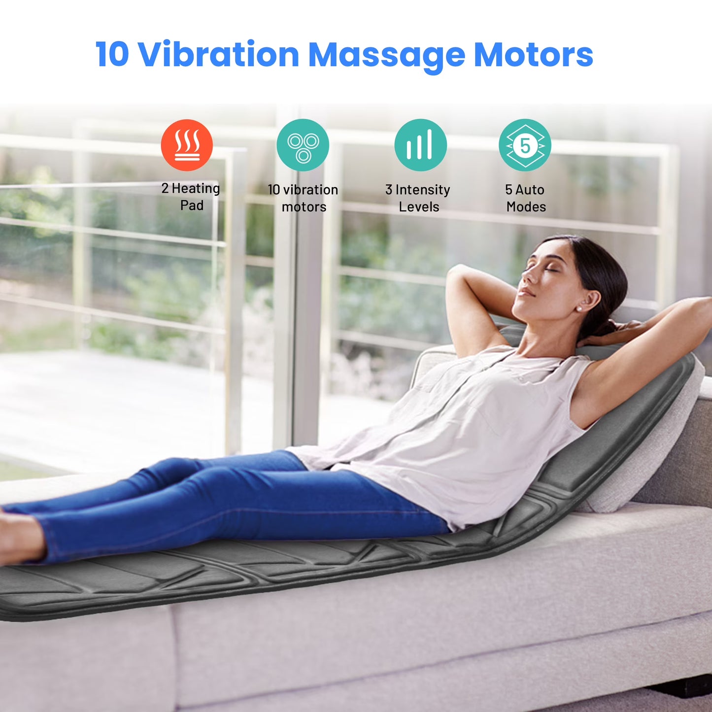 Snailax Full Body Massage Mat with Heat Portable
