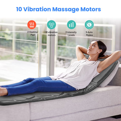 Snailax Full Body Massage Mat with Heat Portable