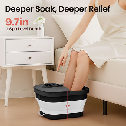 MaxKare Collapsible Foot Spa Massager with Heat Gray