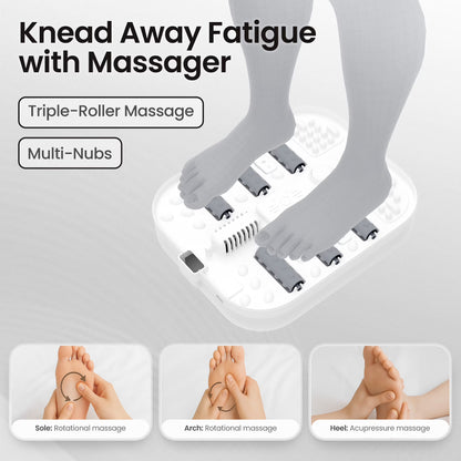 MaxKare Collapsible Foot Spa Massager with Heat Gray