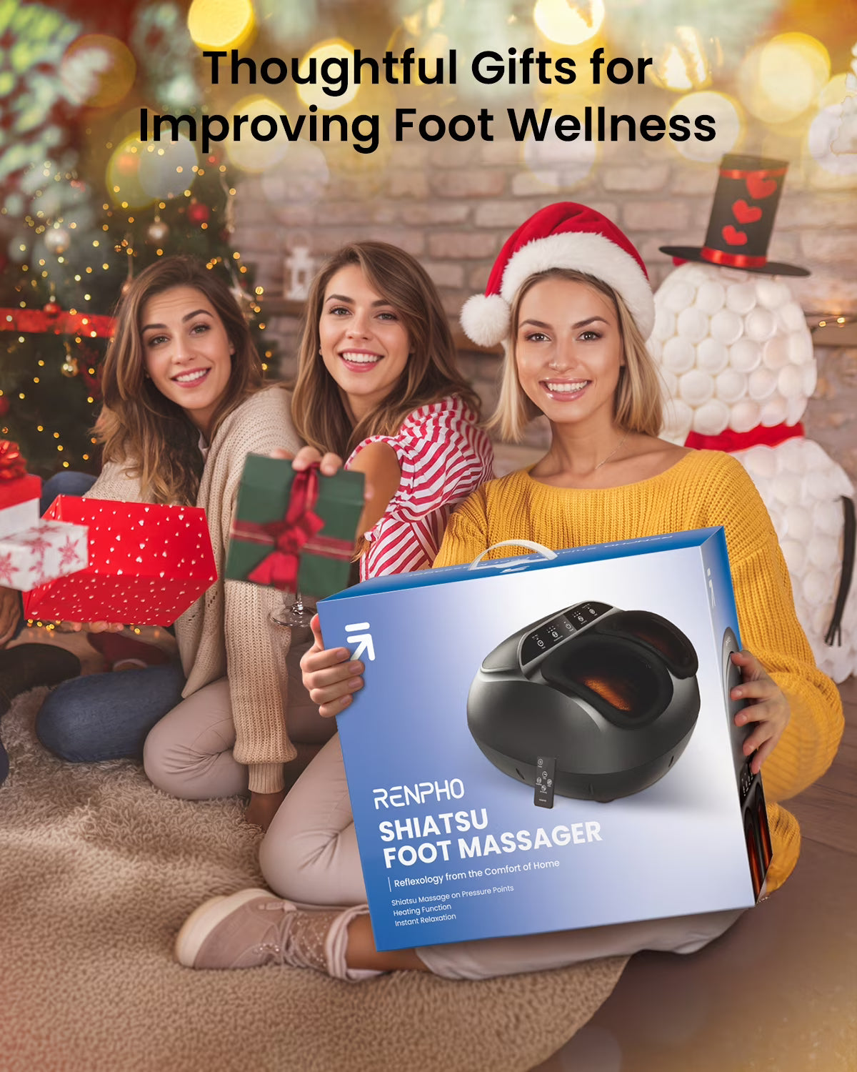 RENPHO Foot Massager Machine with Heat Shiatsu Massage