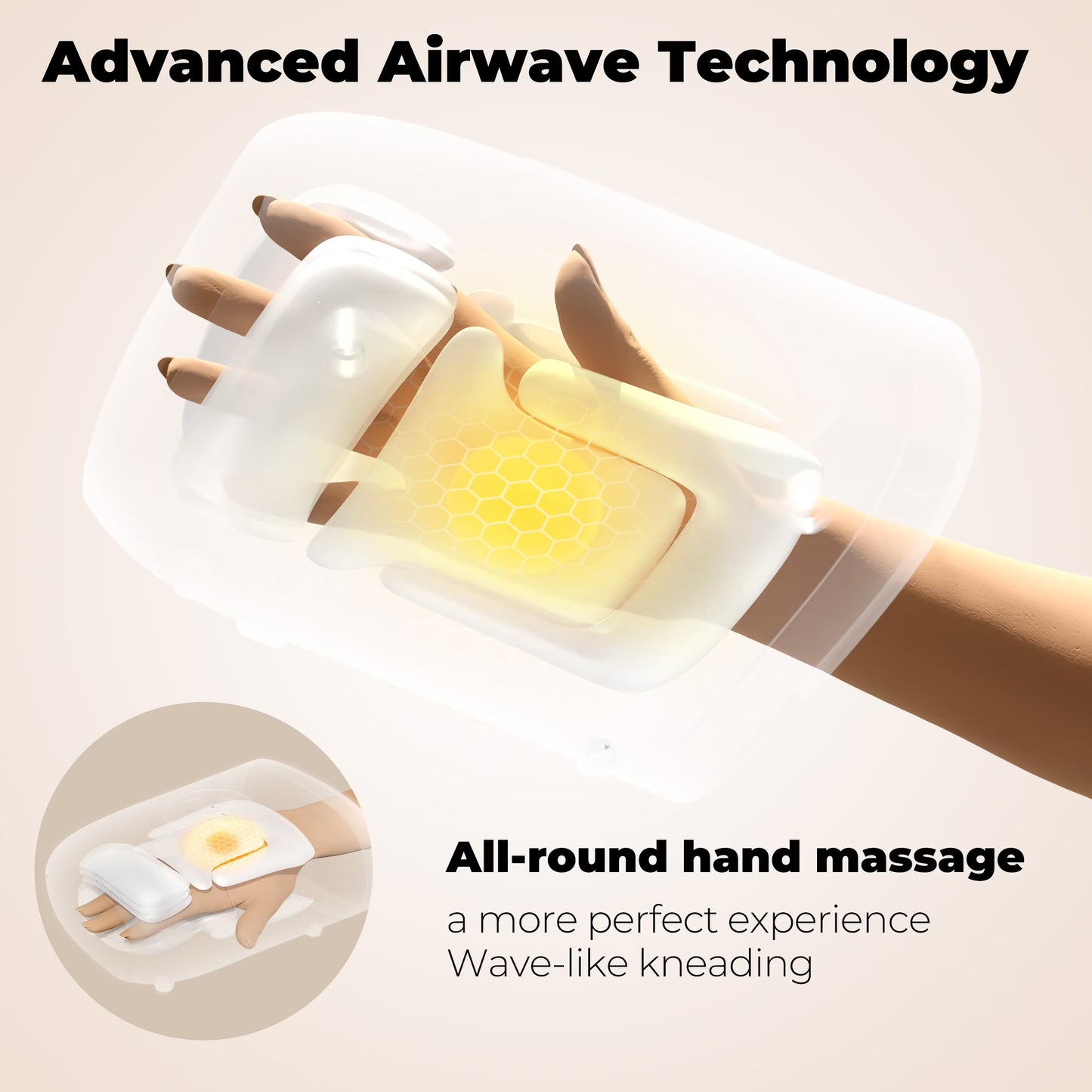 CINCOM Rechargeable Hand Massager with Heat