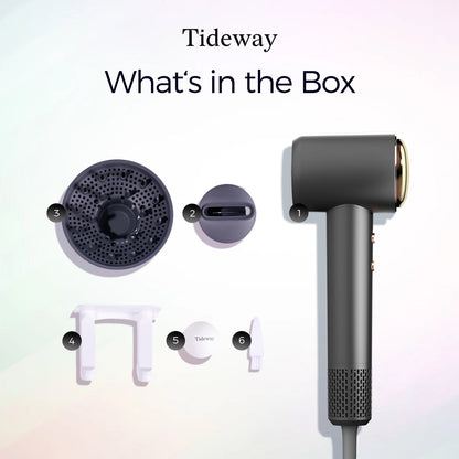 Tideway H11 Hair Dryer with Diffuser Black