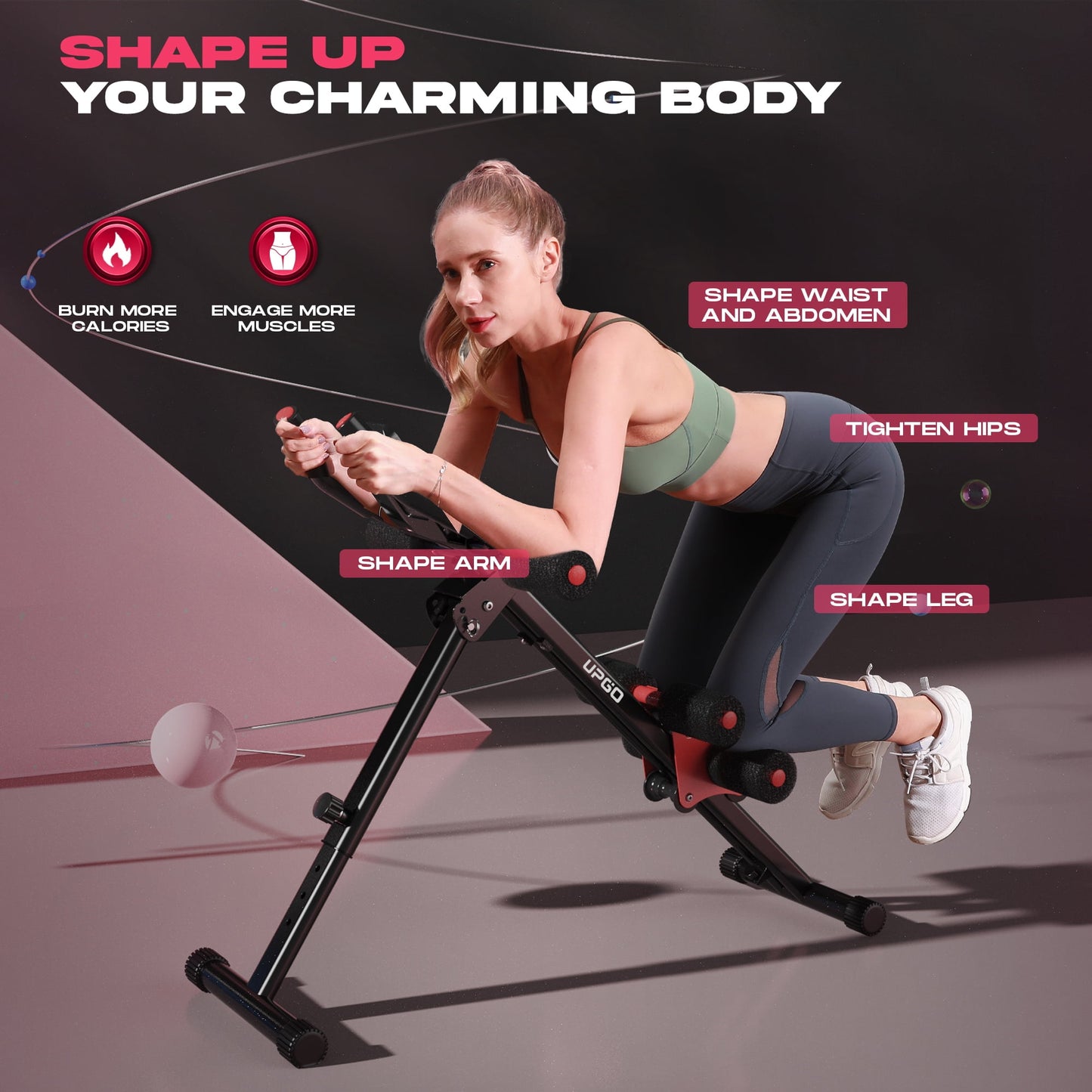 FLYBIRD Adjustable Ab Workout Equipment Foldable