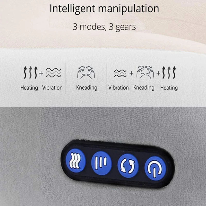 2 in 1 Portable Neck Massager U Shaped Pillow