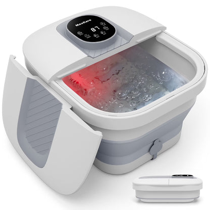 MaxKare Collapsible Foot Spa Massager with Heat Gray